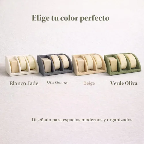 Vista 9 de Essence & Abode Sustainable Living Soporte para Champú Sólido – Jabonera Multibarra con Drenaje – Barra de Jabón, Barra de Champú y Barra de Beige
