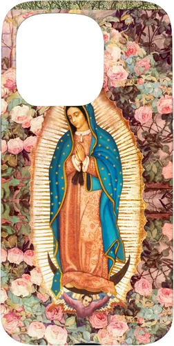 Vista 14 de Lady of Guadalupe - Carcasa para iPhone 17, diseño de flores rosadas