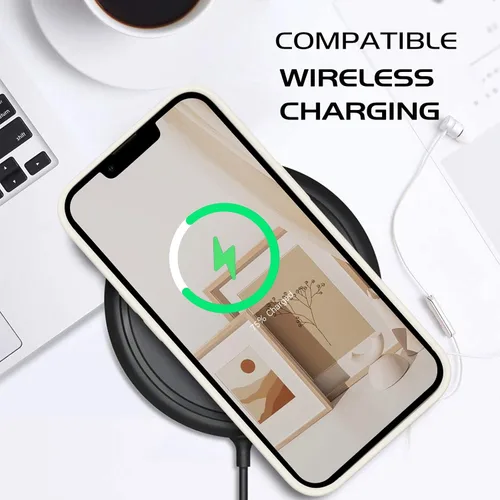 Vista 7 de DOMAVER Funda de silicona líquida para iPhone 14 para mujeres y hombres, cojín de forro de microfibra de goma, funda suave a prueba de golpes