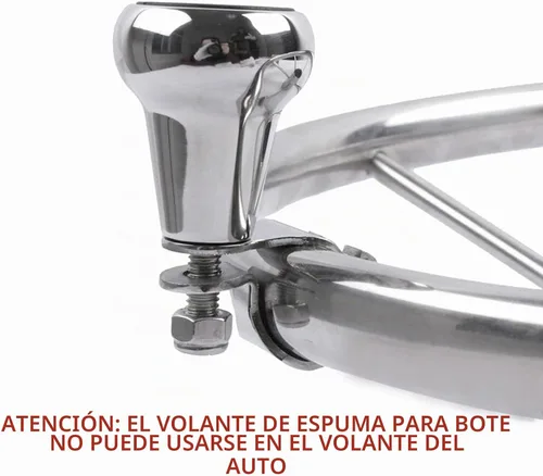 Vista 4 de JT-HLM Marine 316 - Volante de barco de acero inoxidable 3/4 pulgadas, perilla de maniobra, control giratorio
