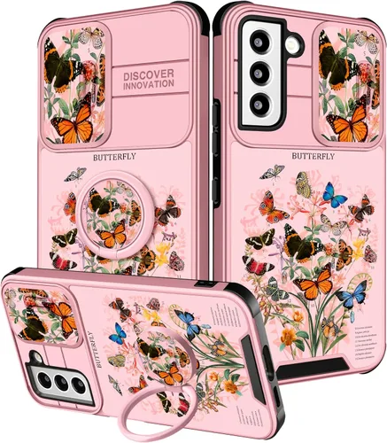 Vista 112 de Funermei para Samsung Galaxy Z Flip 4 Funda - Funda de Teléfono Bonita para Mujeres y Niñas con Mariposas Bonita Estética Femenina Diseño