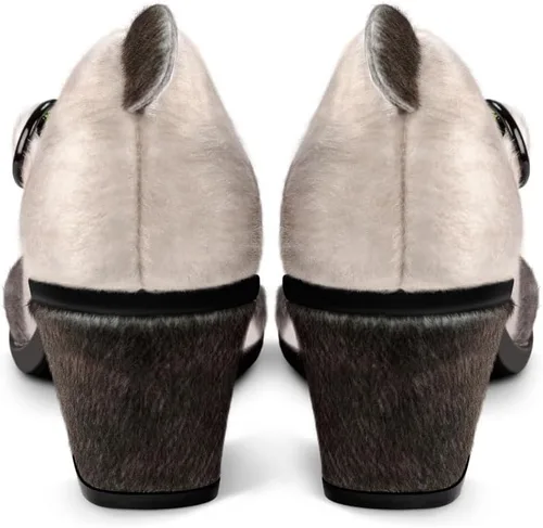 Vista 4 de Hot Chocolate Design Chocolaticas - Zapatos de tacón medio estilo Mary Jane, para mujer