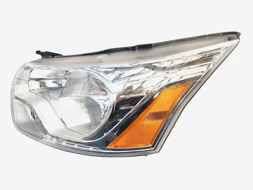 Vista 2 de Faro delantero cromado para el lado izquierdo del conductor, montaje completo para Ford Transit-150 Transit-250 Transit-350 Transit-350 HD de Lado