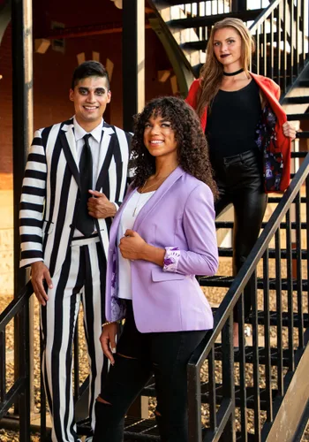 Vista 4 de Blazer para Hombre Beetlejuice a Rayas Multicolor