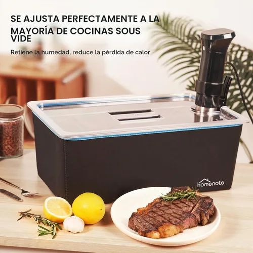 Vista 4 de HOMENOTE - Recipiente grande para Sous Vide con tapa, kit completo de accesorios de 26 cuartos de galón