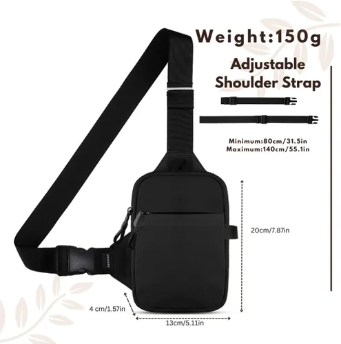 Vista 4 de USHAKE Mini bolso bandolera para hombres y mujeres Pequeña bolsa cruzada casual para teléfono para senderismo, viajes, regalo
