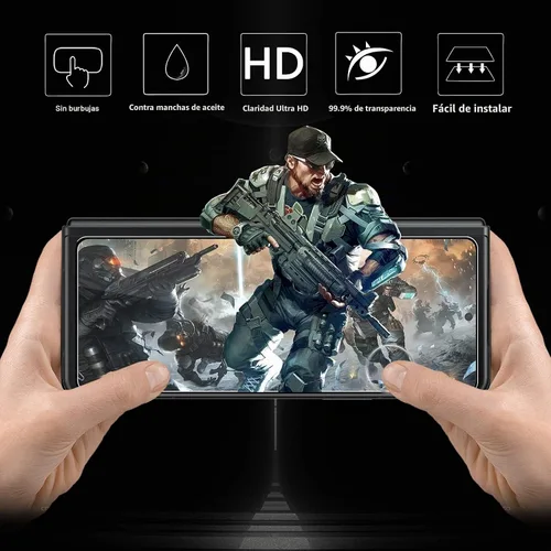 Vista 2 de Orzero Paquete de 2 protectores de pantalla de vidrio templado compatibles con Samsung Galaxy Z Fold 3 5G (no para Z Flip 3 5G), versión más pequeña