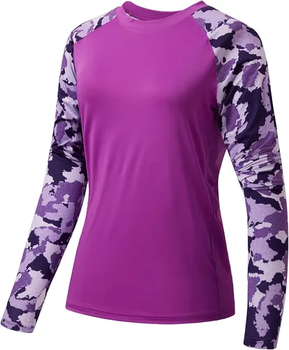 Vista 27 de BASSDASH – Camiseta de manga larga para mujer con protección solar UV UPF 50+ para pesca y senderismo Negro