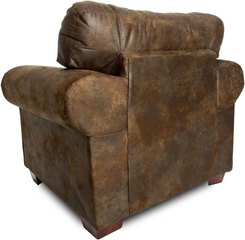 Vista 4 de American Furniture Classics Silla de microfibra Sierra Lodge en color marrón
