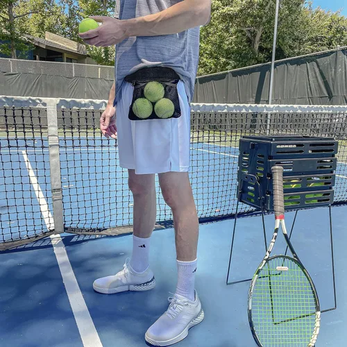 Vista 4 de Nebudo Soporte para pelota de tenis, pelotas de tenis de pickleball, accesorio de sujeción para mujeres, falda y hombre, bolsas de cadera