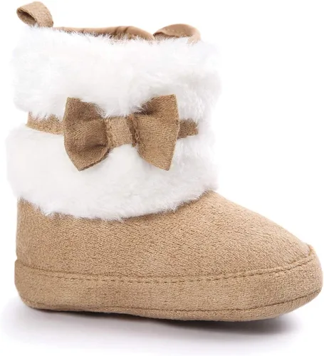 Vista 8 de LIVEBOX Prewalker Botas de invierno para bebés y niñas con suela antideslizante suave de alta calidad