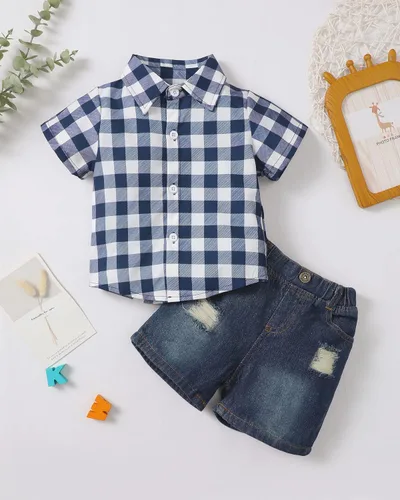 Vista 48 de Conjunto de ropa de verano para bebé y niño, camiseta de manga corta de algodón, pantalones cortos de dinosaurios, conjunto de ropa para niño