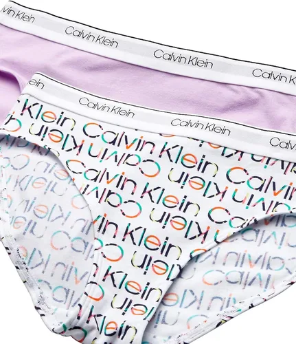 Vista 2 de Calvin Klein Bikinis modernos de algodón para niñas, paquete múltiple