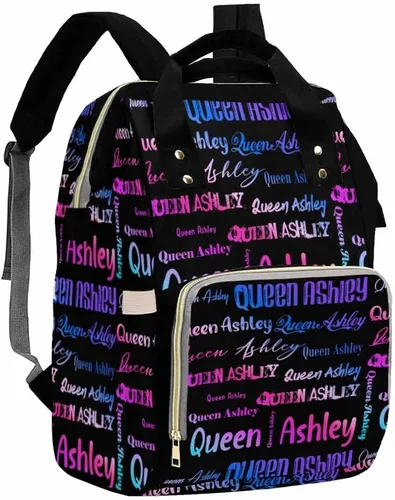 Vista 22 de Artsadd Bolsos para pañales personalizados con nombre, mochila monograma, regalos para baby shower, pattern 01, Tamaño único, Mochilas Daypack