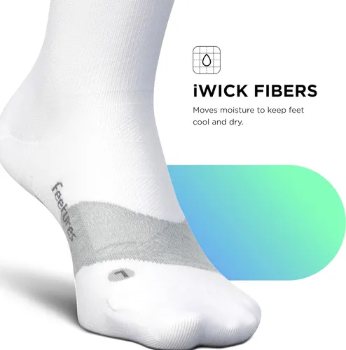 Vista 32 de Feetures Elite Ultra Light Cushion Mini Crew Sock - Calcetines deportivos con compresión dirigida