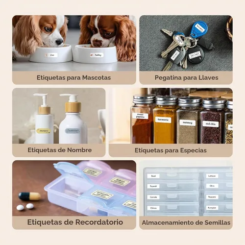 Vista 4 de NIIMBOT Cinta de etiquetadora térmica directa D11 para impresora de inyección de tinta en blanco