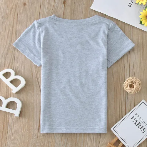 Vista 3 de Ropa de niño para niños pequeños, bebés, niños, verano, manga corta, Día de la Independencia, camiseta para bebé niño 4 de julio (gris, 5 años)
