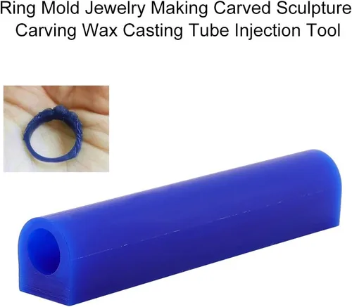 Vista 2 de Tubo de anillo de cera para tallar anillos duros, herramienta de tubo de escultura tallada para hacer joyas, fundición de cera para hacer anillos