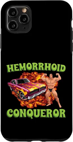Vista 13 de iPhone 16 Hemorrhoid Conqueror Funny Meme Extraño Ofensivo Cringe Broma Caso