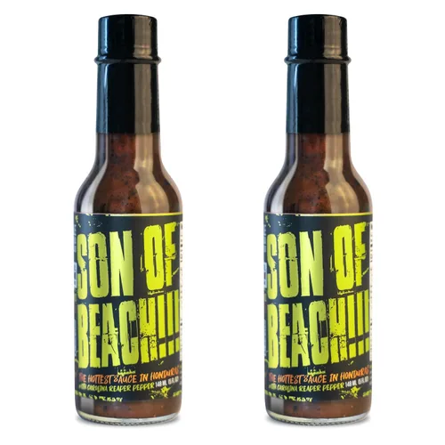 Vista 7 de Hot Sauce Chile Lengua de Fuego (paquete de 1, anillo de fuego) - Salsa ultra caliente de Carolina Reaper con miel, ron, eneldo y ajo