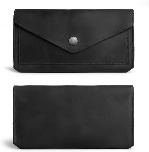 Vista 15 de Hide & Drink, Cartera grande de cuero para mujer, organizador de dinero, billetes planos, bolsa, estuche, elegante, hecho a mano, Bourbon Marrón