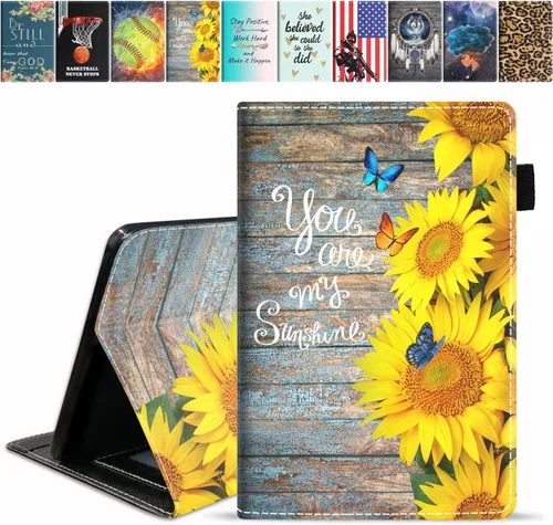 Vista 11 de Funda para tablet Amazon Fire HD 10 de 10.1 pulgadas (9ª/7ª generación, versión 2019/2017) – Funda de piel sintética con soporte para tarjeta