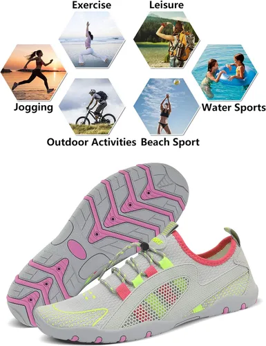 Vista 6 de Wyhan - Zapatos de agua para hombre y mujer, secado rápido, calcetines acuáticos, zapatos de buceo para playa, natación, surf, piscina, yoga