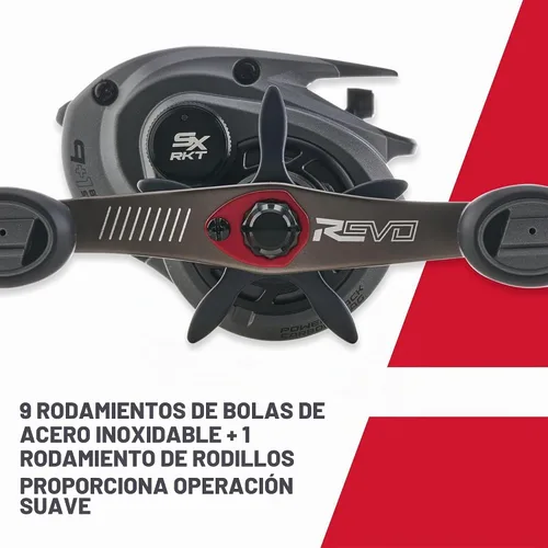 Vista 2 de Abu Garcia Revo SX Rocket - Carrete de pesca de bajo perfil