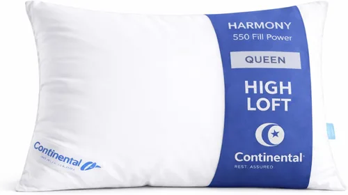 Vista 10 de Continental Bedding Harmony White Goose Down Pillow 550 Fill Power Medium Loft 100% algodón 300 hilos Shell tamaño estándar 1 paquete fabricado