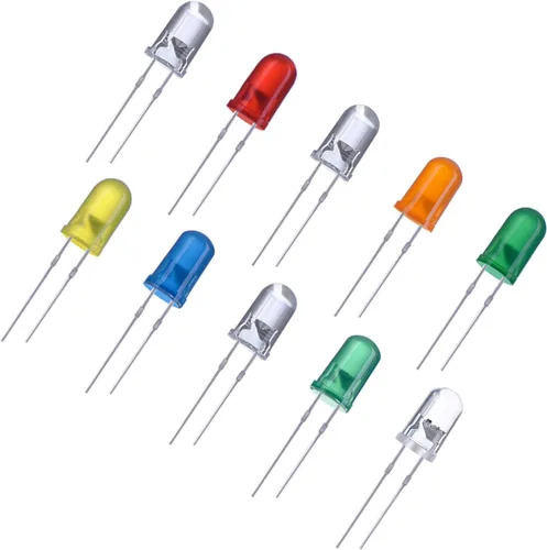 Vista 11 de EBOOT Kit surtido de 100 bombillas LED transparentes, diodos de emisión de luz, 0.2 pulgadas (5 colores)