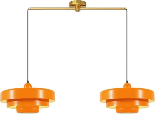 Vista 18 de Lámpara colgante industrial de 13.8 pulgadas, 2 paquetes, lámpara colgante de metal vintage para isla de cocina, lámpara colgante moderna