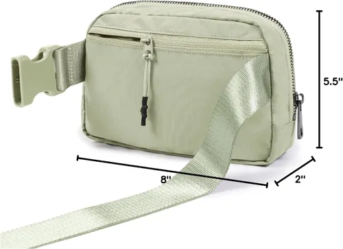 Vista 7 de ODODOS Minicangurera unisex con correa ajustable para entrenamiento, correr, viajar, senderismo, DESERT SAGE, Talla única