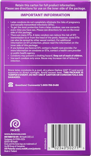 Vista 12 de Durex Preservativos Extra Sensibles Lubricados Ultradelgados Premium, Ajuste Regular, 12