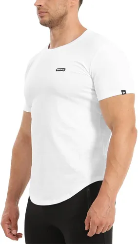 Vista 4 de BROKIG Camiseta de entrenamiento de gimnasio TDry Bold para hombre, ajuste casual, culturismo, camisas de manga corta para hombre