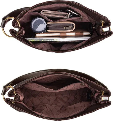 Vista 75 de Wrangler Hobo - Bolsas para mujer de cuero vegano con asa superior, bolsos de hombro y bolsos