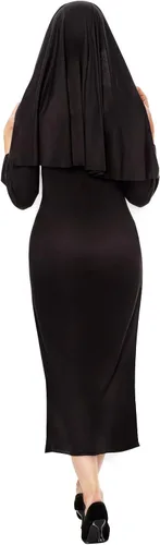 Vista 2 de HPMNS Nun Costume for Women - Nun Costume Set Classic Nun Costume Outfit Halloween Dress Up Party Role Play Costumes