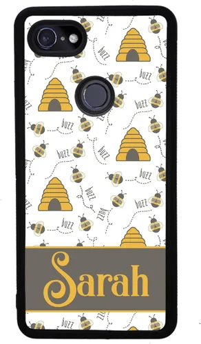 Vista 4 de Honey Bumble Bee - Funda de goma negra personalizada compatible con Google Pixel 10, 10 Pro, 10 Pro XL, 9a, 9 Pro, Pixel 9, Pixel 9 Pro XL, 8a, 8