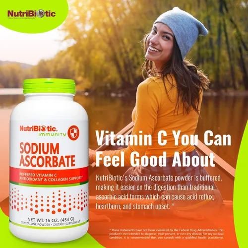 Vista 5 de NutriBiotic - Polvo de Vitamina C Tamponada con Ascorbato de Sodio, 16 Oz Vegano, No Ácido y Más Fácil de Digerir que el Ácido Ascórbico Apoyo