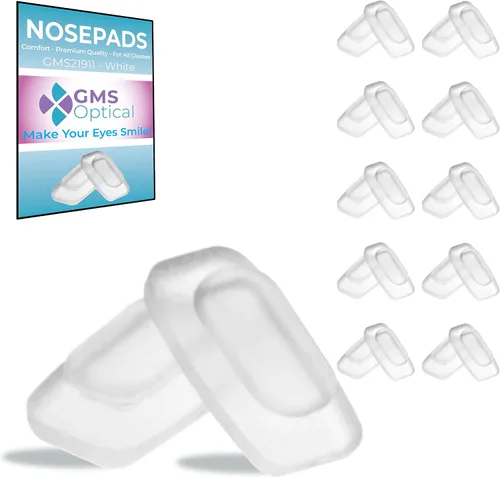 Vista 7 de GMS Optical Silicona suave de alta calidad, almohadillas de nariz rectangulares (deslizante/empujar), 0.433 in