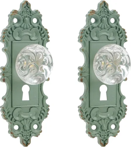Vista 10 de SOFFEE DESIGN 4 piezas Tirador Vintage para Gabinete Manija de Cajón, Manija de Armario Desgastada con Perilla de Resina Transparente, Antigua