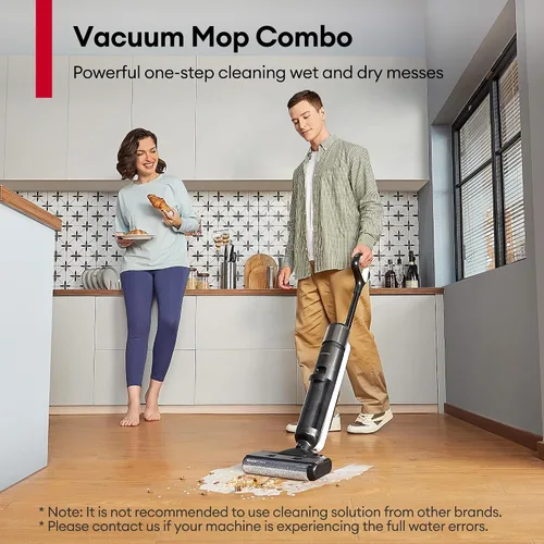 Vista 4 de Ultenic Aspiradora y trapeador inalámbrico en seco y húmedo, Combo de aspiradora y trapeador con auto-limpieza, 50 minutos de duración, detección