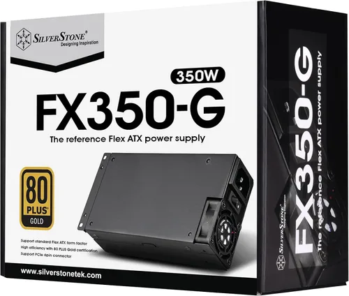 Vista 13 de SilverStone Technology - Fuente de alimentación ATX flexible de 350 watts con cables fijos y 80 Plus Gold con conector PCIe de 6 pines