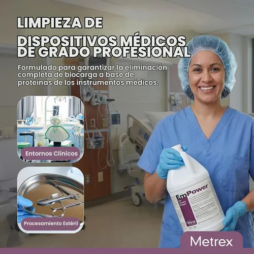 Vista 5 de Metrex Detergente enzimático dual EmPower, 1 galón