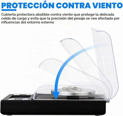 Vista 4 de UNIWEIGH Escala de miligramo 1.76 oz/0.00004 oz,Escala de precisión MG para Negro