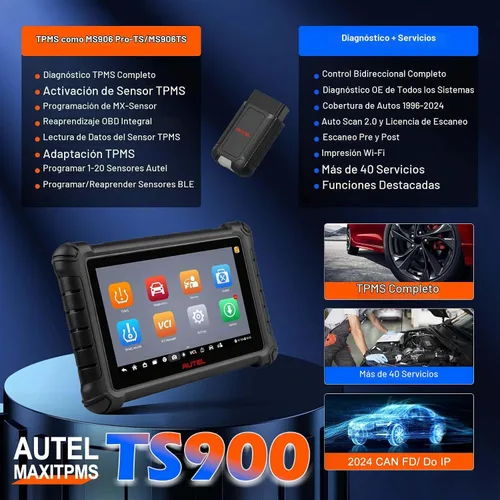 Vista 2 de Autel TS900 todo el escáner de diagnóstico de programación del sistema TPMS