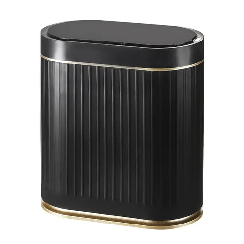 Vista 9 de SYNCVIBE Basurero de baño con tapa, cubo de basura automático con sensor de 2 galones, cubo de basura inteligente de 7.5 litros, sensor