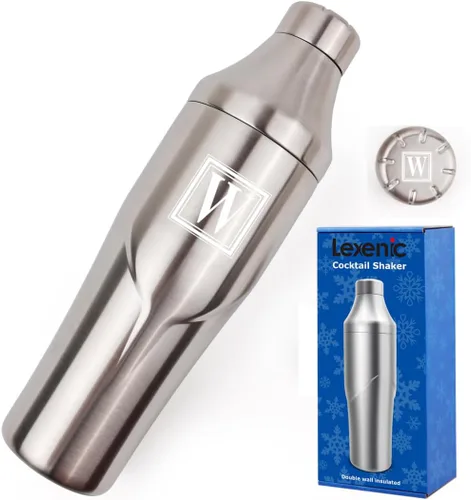 Vista 30 de Lexenic - Coctelera con tapa de medición - Aislada al vacío (Mariposa gris)