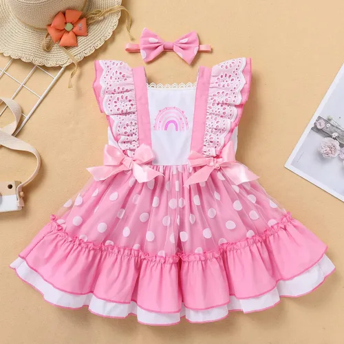 Vista 7 de Vestido de lunares para niña, ocasiones especiales, retro, de los años 50, vintage, clásico, con vuelo, vestido de fiesta de té rockabilly
