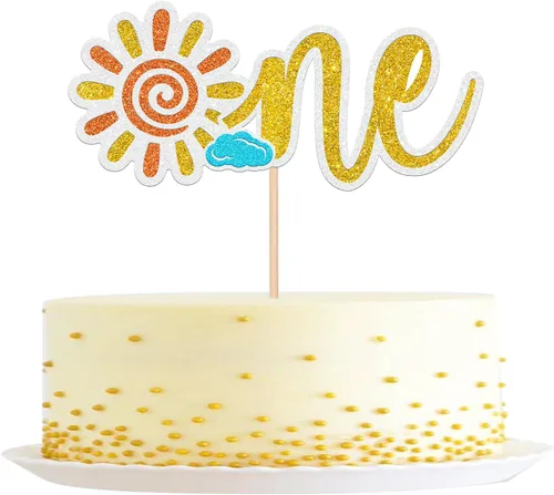 Vista 21 de 36 piezas de decoración para cupcakes de sol de doble cara con diseño de flores y sonrisas, decoración de cupcakes SunShine para temática de sol
