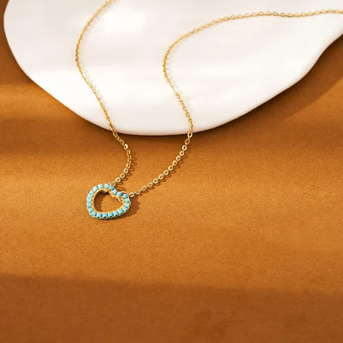 Vista 5 de Valloey Rover Collar con colgante de lunares pequeños, delicado collar de plata de ley chapada en oro de 14 quilates, collar de gargantilla
